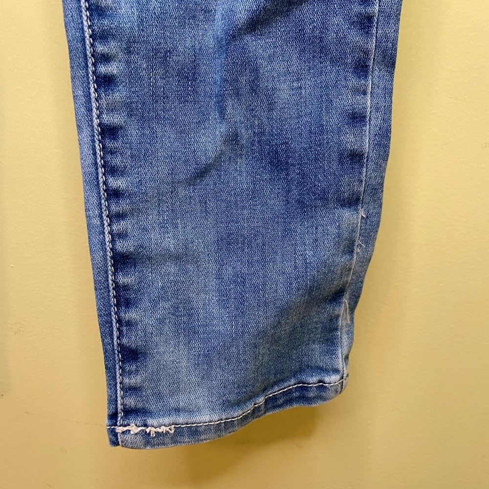 American Eagle Super Stretch Medium Wash Ankle Jegging Skinny Distressed Size 6 - Picture 4 of 9